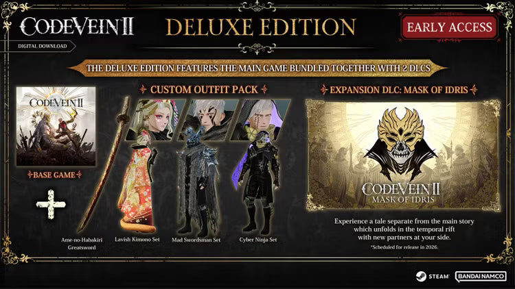 CODE VEIN II Deluxe Edition PRE-ORDER PC Steam CD Key